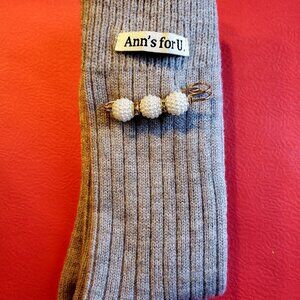 High quality pure cotton socks with pearl charms